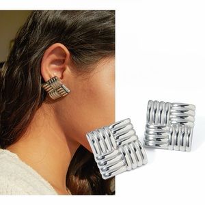 Waterproof Square Earrings*Vintage Inspired Earrings*Bold Design